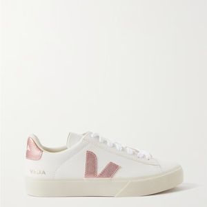Used Veja Campo Sneaker Leather White/Rose Gold sz 37EU US6